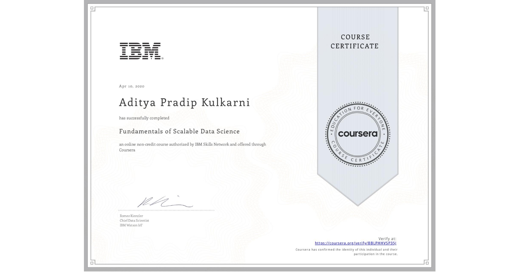 Certification 1